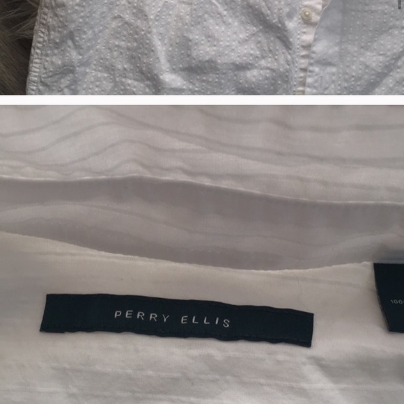 Perry Ellis white short sleeve - Picture 3 of 4